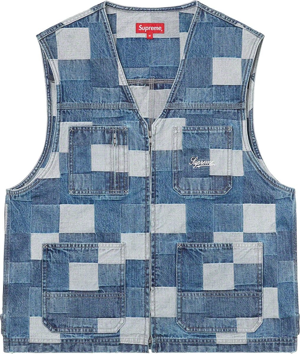 Patched Denim Vest view 7